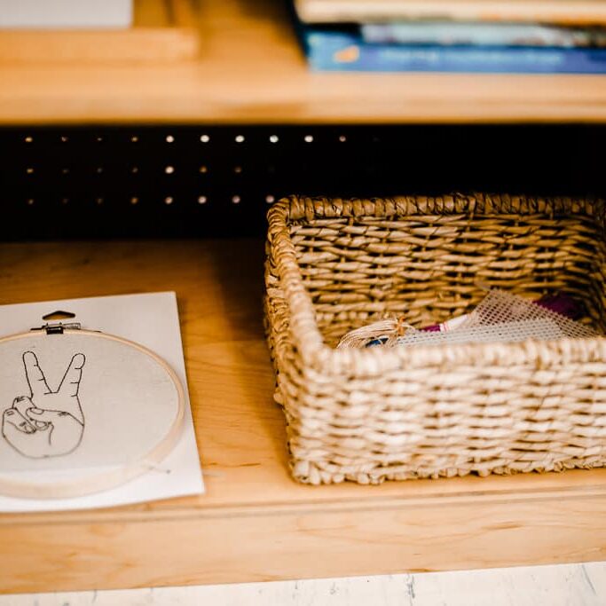 montessori peace shelf